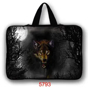 dark wolf sleeve bag laptop 13 3 14 15 4 inch notebook case for macbook pro 13 waterproof laptop cover for hp acer lenovo xiaomi free global shipping