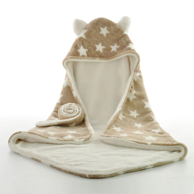 

Soft Cotton Baby Blanket Cute star Newborn Blankets Keep Warm Infant Wrap Sleepsack Stroller Cover winter autumn