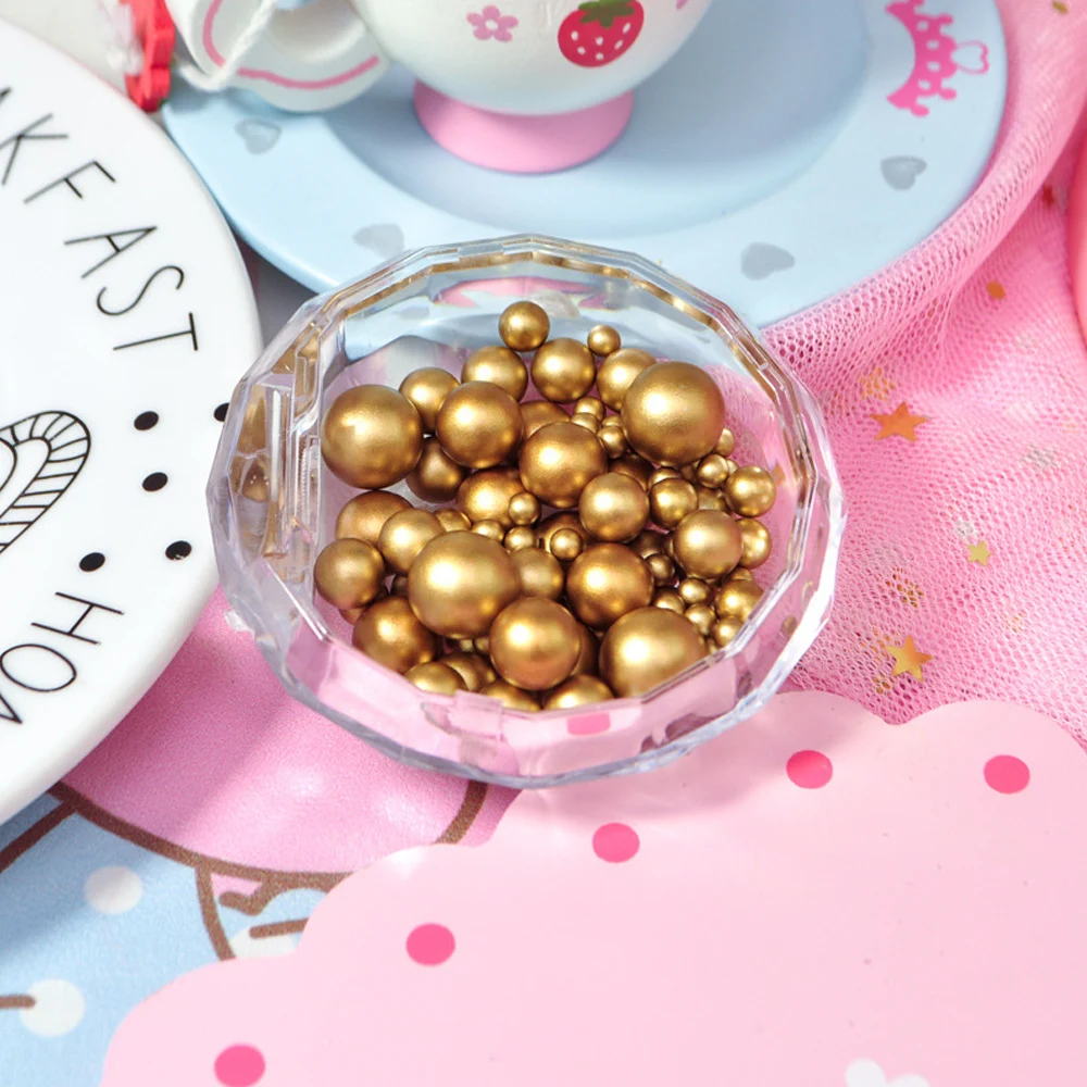 HILIFE Cake Ice Cream Decoration Matte Golden Non-Porous Pearl For Cooking Dessert Decorating Supplies Jewelry Accessories | Дом и сад