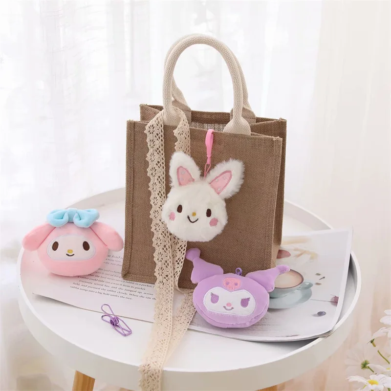 

Модная плюшевая подвеска Sanrio Kawaii Cinnamoroll Melody Kuromi Плюшевая Кукла Kawaii Sanrio серия брелок подарок игрушки для девочки ребенка