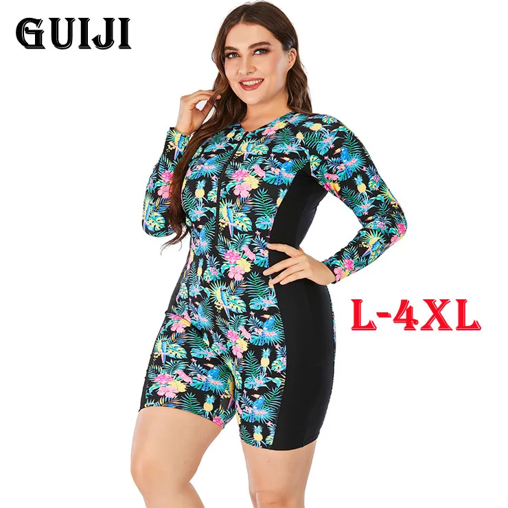 

[Guiji】ready Stock 2021 Модный женский слитный купальник с принтом