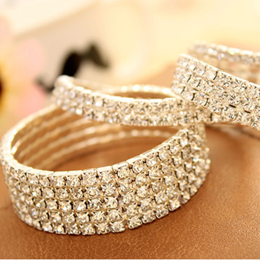 Классический корейский женский браслет супер вспышка полная дрель однорядные