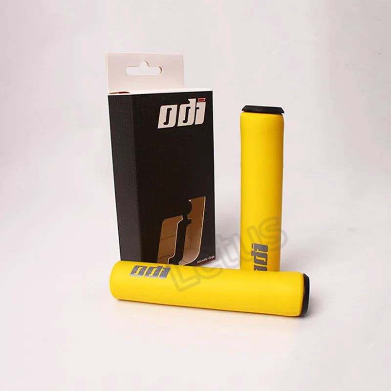 Yellow 1 Pair ODI Упоры для рук на руль велосипеда MTB велосипед силиконовая рукоятка ручки противоскользящие амортизирующие мягкие горные ручка велосипедного руля Аксессуары для велосипеда - Цвет: Yellow 1 Pair