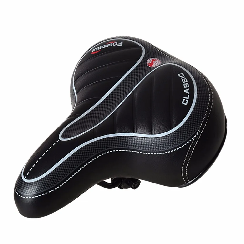 Bicycle Saddle Comfortable Wide Big Bum Bike Gel Cruiser Extra Sporty Soft Pad Seat Suitable For Any Type Of |