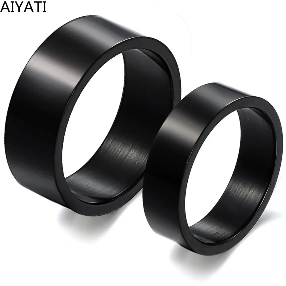 

Pure Black Couple Rings Fashion Ceramic Jewelry Tide Models Brand Authentic Wedding For Men Women Mariage Gift Bijoux Femme Luxe