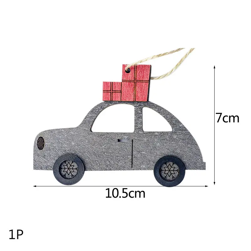 Multi Style Christmas Wooden Pendant Creative Wood Craft Ornaments DIY Chriatmas Tree Hanging Decoration Xmas Gift Supplies - Цвет: 1P-414-S01