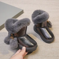 winter kids shoes for boys girls snow boots warm plush fashion children ankle boots pu waterroof baby girls boots sport shoes
