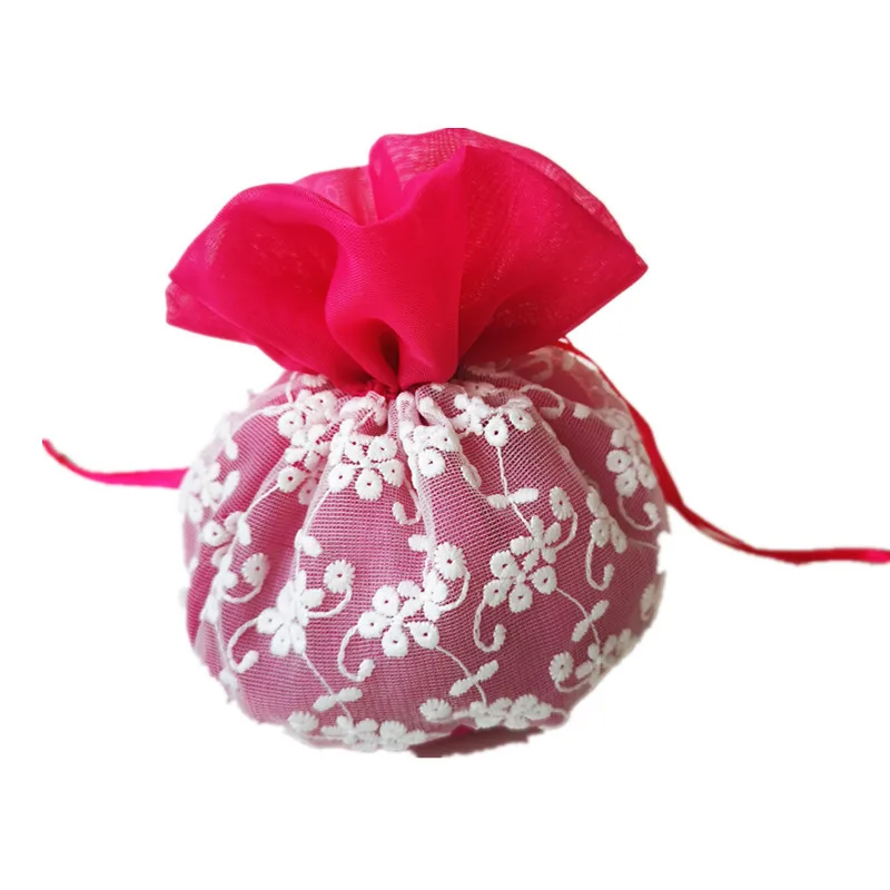 

10Pcs Lace Multicolor Organza Drawstring Earrings Bangle Storage Packing Yarn Organizer for Jewelry Container for Beads Gift Bag