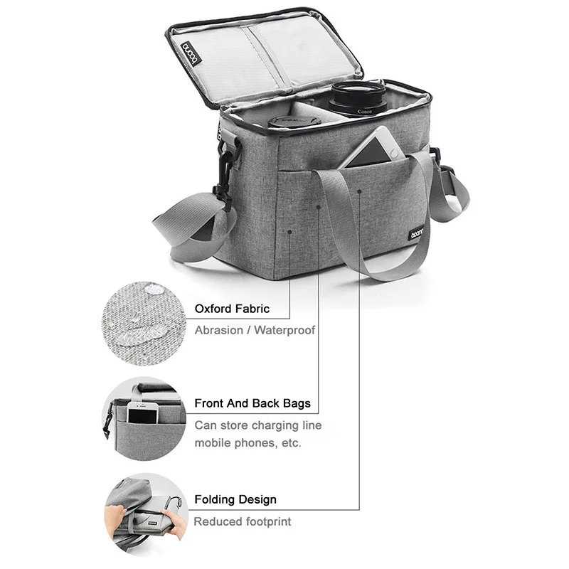 Digital Camera Bag Fashion Polyester Shoulder Portable Travel Charger Waterproof and Moisture-proof Photography Phot | Дом и сад