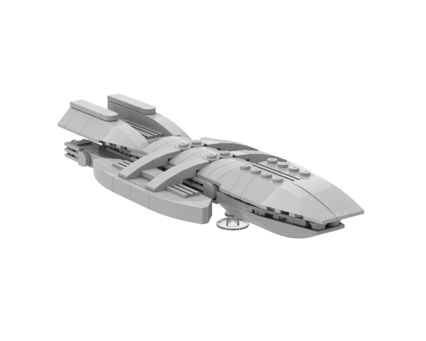 

Small particle interstellar creative building block MOC Mini battleship Galactica spaceship battleship assembly toy boy gift