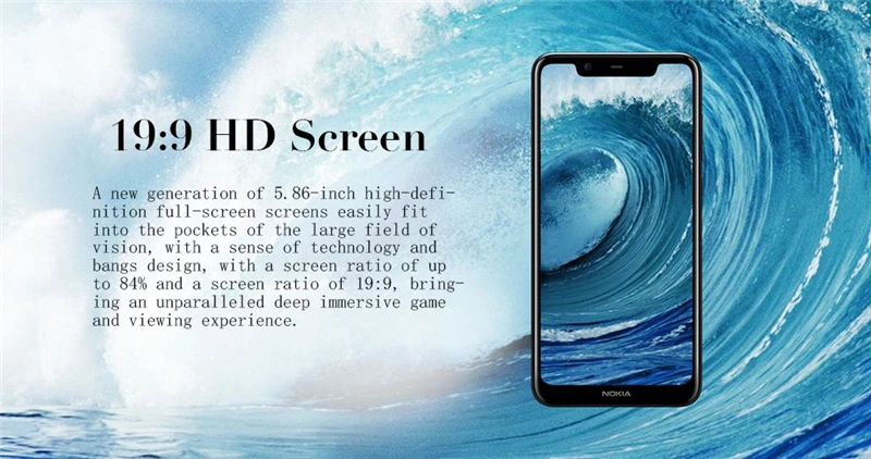 Смартфон Nokia X5 Android 9, 4 ГБ, 64 ГБ, 5,86 дюйма, Helio P60, Android 8, 3060 мА/ч, фронтальная, 8 Мп, задняя, 13 МП+ 5 МП, отпечаток пальца, мобильный телефон