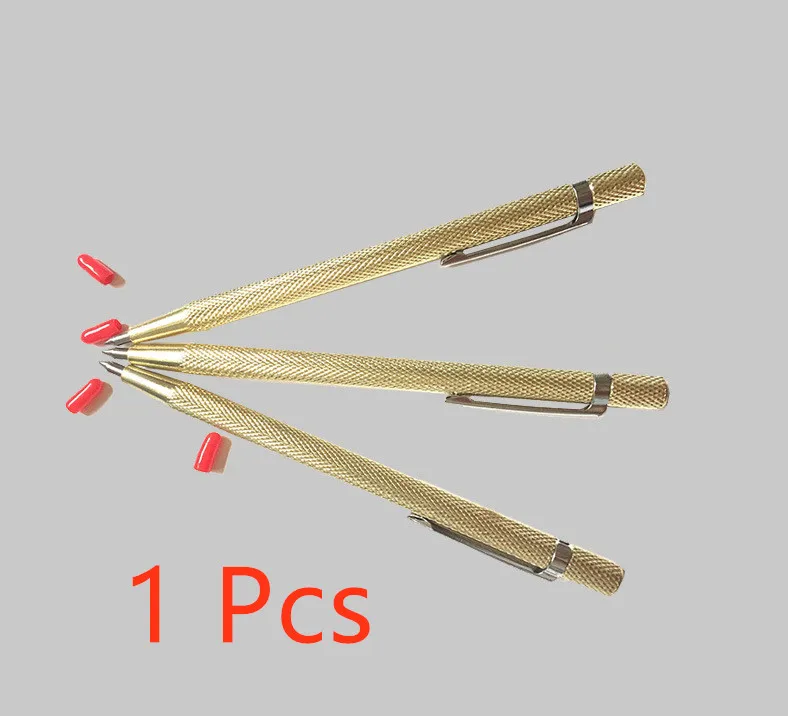 Gold 1 Pcs Алмазная металлическая маркировочная гравировальная ручка вольфрамовый карбидный наконечник, ручка для рукоделия из стеклокерамики, металла, дерева - Тип лезвия: Gold 1 Pcs