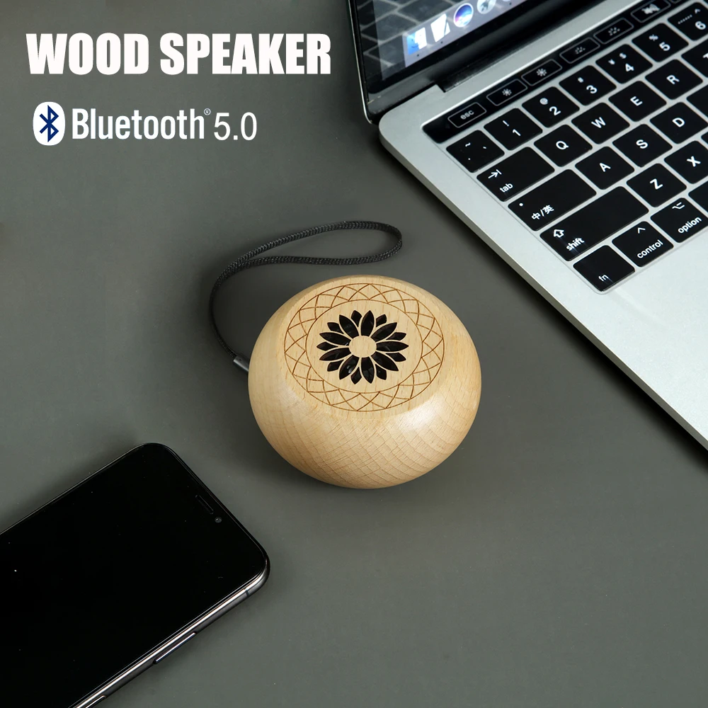 

Милая Мини Беспроводная Bluetooth-колонка из массива дерева, Bluetooth-Колонка для телефона, ноутбука, украшение для рабочего стола