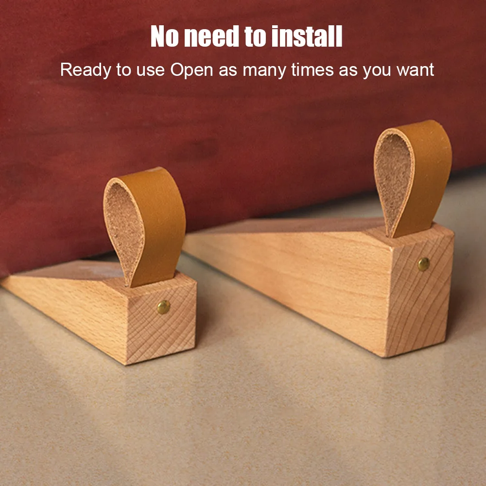 

Ограничитель для деревянной двери, противоскользящая детская фотосессия, сверхмощная буковая дверь, ограничитель, клин с кожей для подвеши...