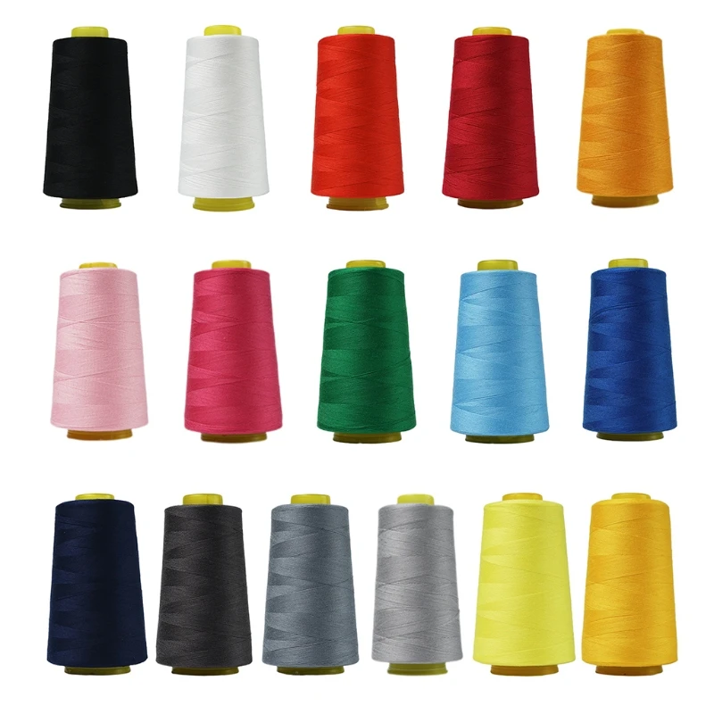 Цветная швейная нить 3000 ярдов высокоскоростная Полиэстеровая машина подходит