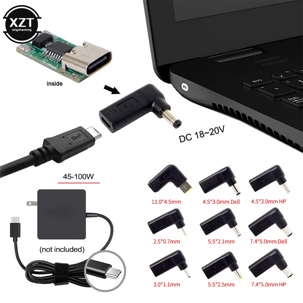 Разъем адаптера питания для ноутбука штепсельная вилка постоянного тока USB Type C