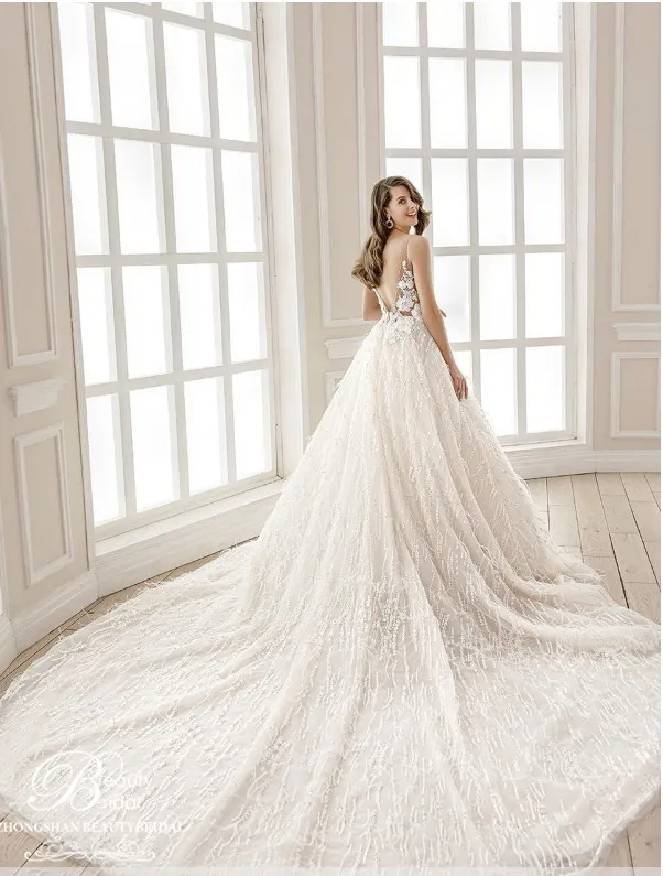 2020 Wedding Dresses свадебный100% Real Photos Luxury Chaple Train Lace Appliqes Off the Shoulder Dress Vestido XF18076 | Свадьбы и