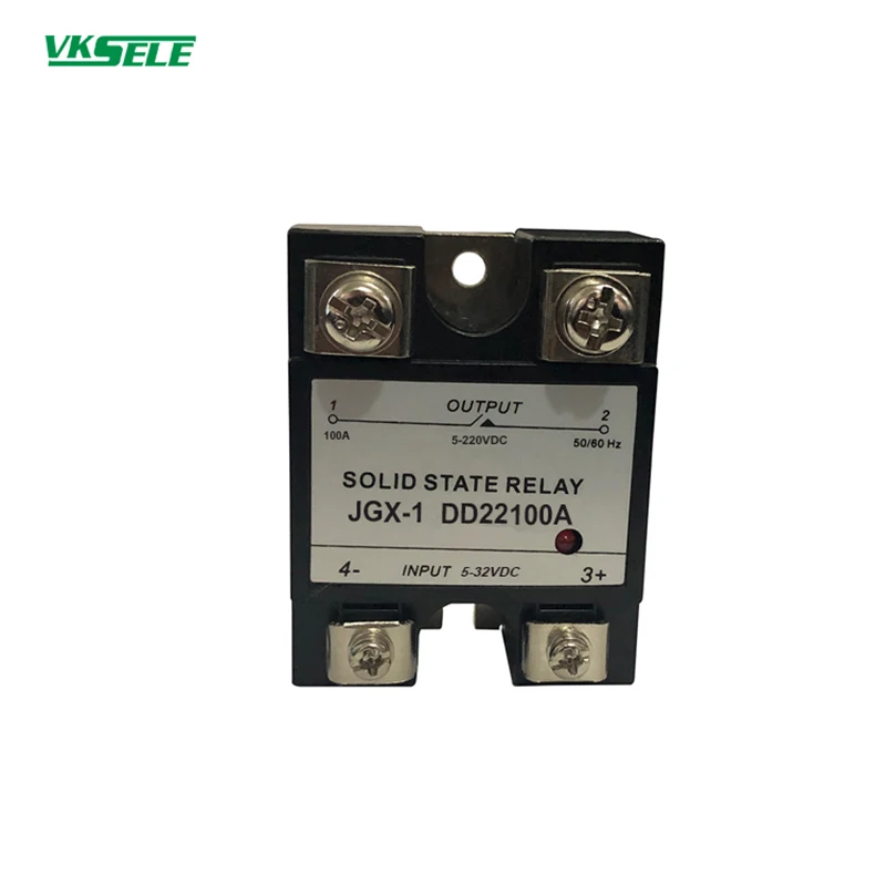 

JGX-1D24100A variable control 3V to 32V DC output 24V to 480V AC single 1 phase ssr solid state relay