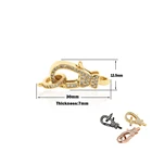 Ожерелье застежка пружинная латунь, цирконий, застежка-краб, сделай сам, ювелирное изделие кожаный браслет ручной работы застежка