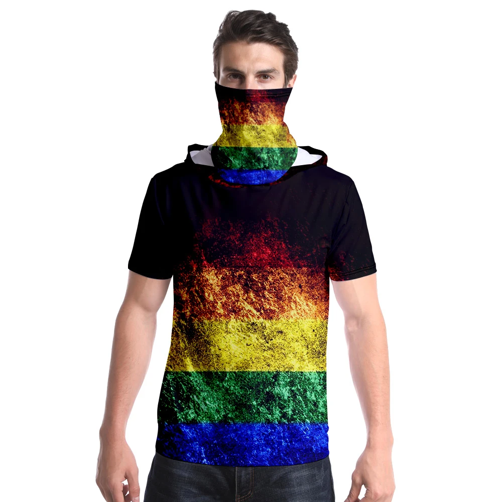 ЛГБТ шарф плюс футболка толстовка K популярная Повседневная Футболка Harajuku с