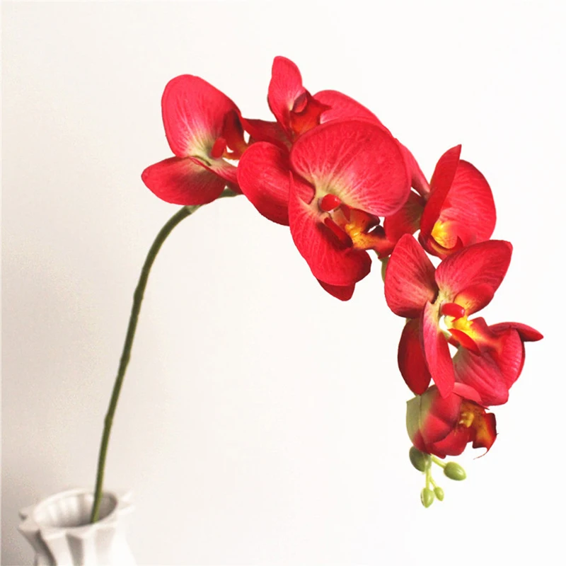 1 шт. Реалистичная искусственная Орхидея бабочка 7 головок поддельный цветок DIY