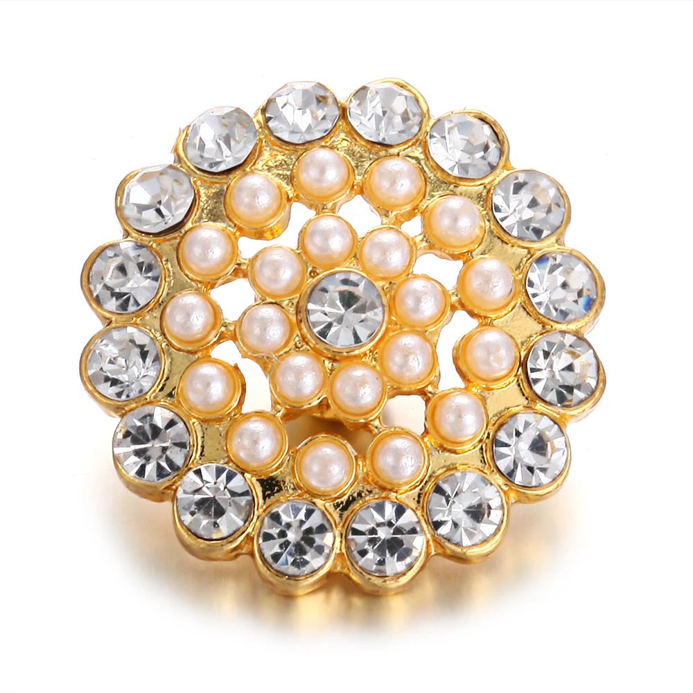 6 шт./лот новинка 18 мм металлические кнопки ювелирные изделия мульти цветы