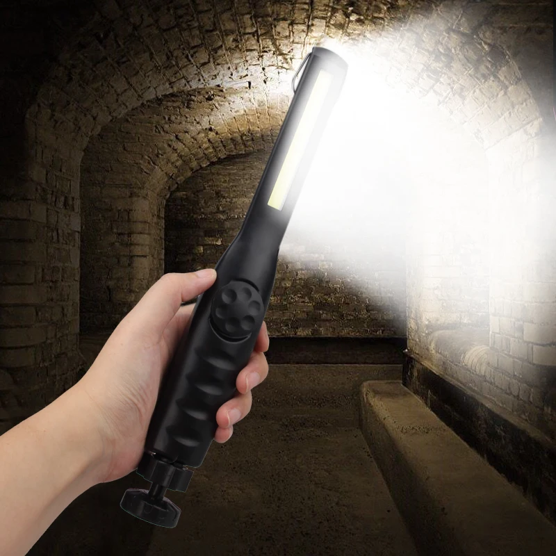 Портативный COB ручной бесступенчатый светильник для кемпинга с магнитным крюком