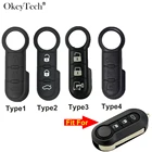 Силиконовая панель для дистанционного управления автомобилем Okeytech, для Fiat 500, панда, 3 кнопки, резиновый коврик для ключей