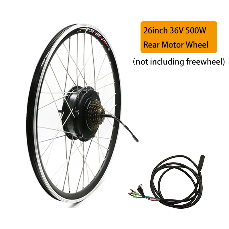 26 500W Rear Wheel 36V 250W 350W 500W Front Rear Hub Motor Wheel ebike Motor Kit Electric Bike Conversion Kit without Battery for 20'' 26'' 700C 28" Electric Bicycle eBIKE Conversion Kit Bicicleta Eletrica - Цвет: 26 500W Rear Wheel