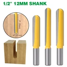 Концевая фреза, твердосплавный инструмент для резьбы по дереву, с длинным лезвием, круглым носиком, 1 шт., 12 дюйма, 12,7 мм, 12 мм