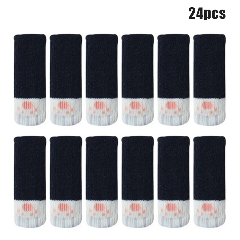 

24PCS Chair Leg Socks High Elastic Furniture Socks Pads Non-Slip Chair Leg Feet Socks Covers Furniture Caps Set DNJ998
