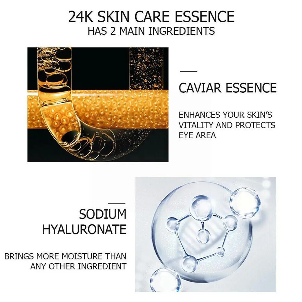 

24 Gold Eye Serum Anti-aging Remove Dark Circles Moisturizing Cream Pouch Eye Anti Care Skin For Puffiness H7W8