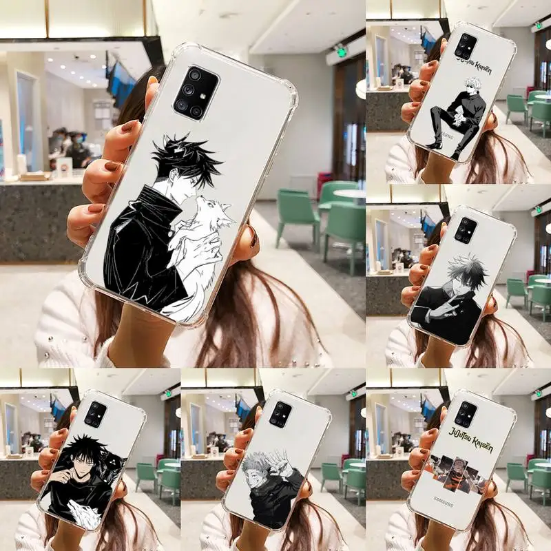 

jujutsu kaisen Phone Case Transparent For Samsung A51 A50 A71 A70 A81 M60S Note S21 S 20 10 9 8 11 E Plus Ultra