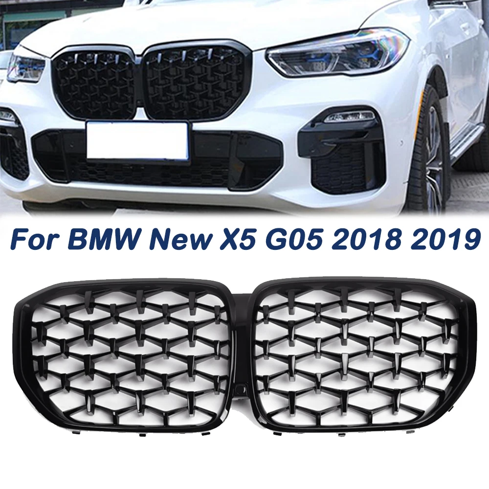 

Пара Черная передняя решетка радиатора для BMW New X5 G05 2018 2019 Решетка переднего бампера Стайлинг автомобильной решетки