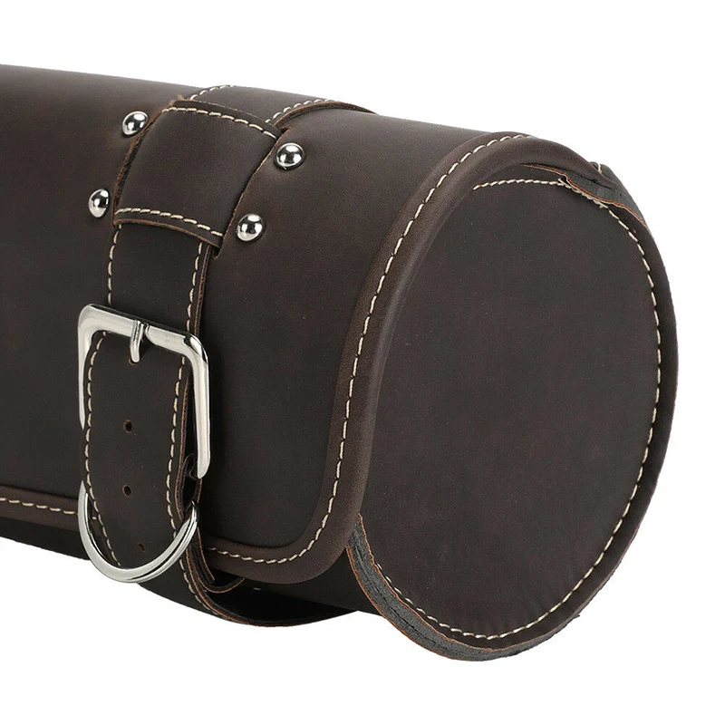 Коричневые черные мотоциклетные седельные сумки из искусственной кожи