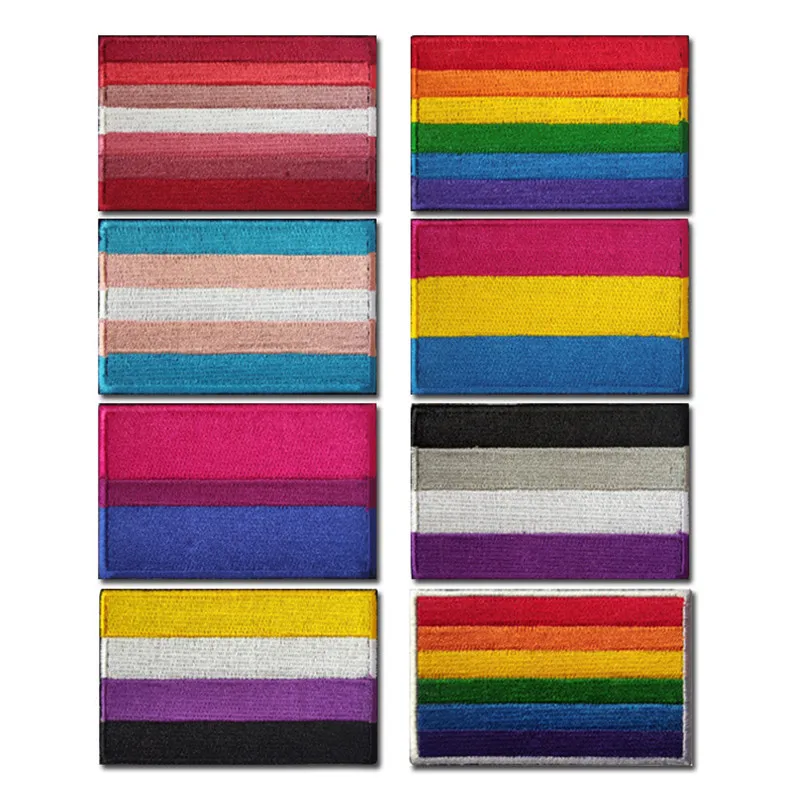 Радужный Флаг бархатные нашивки темные геи лесбийские гордости гей гордость