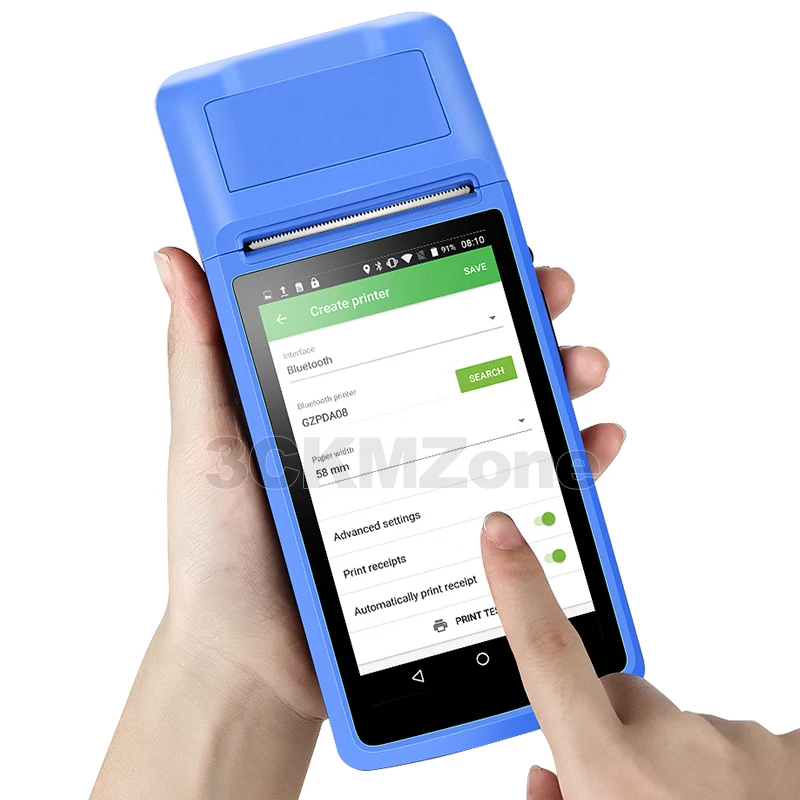 Wifi портативный терминал POS Android PDA устройство Bluetooth термопринтер 58 мм NFC Bluetooth Беспроводная pos-система Loyverse POS