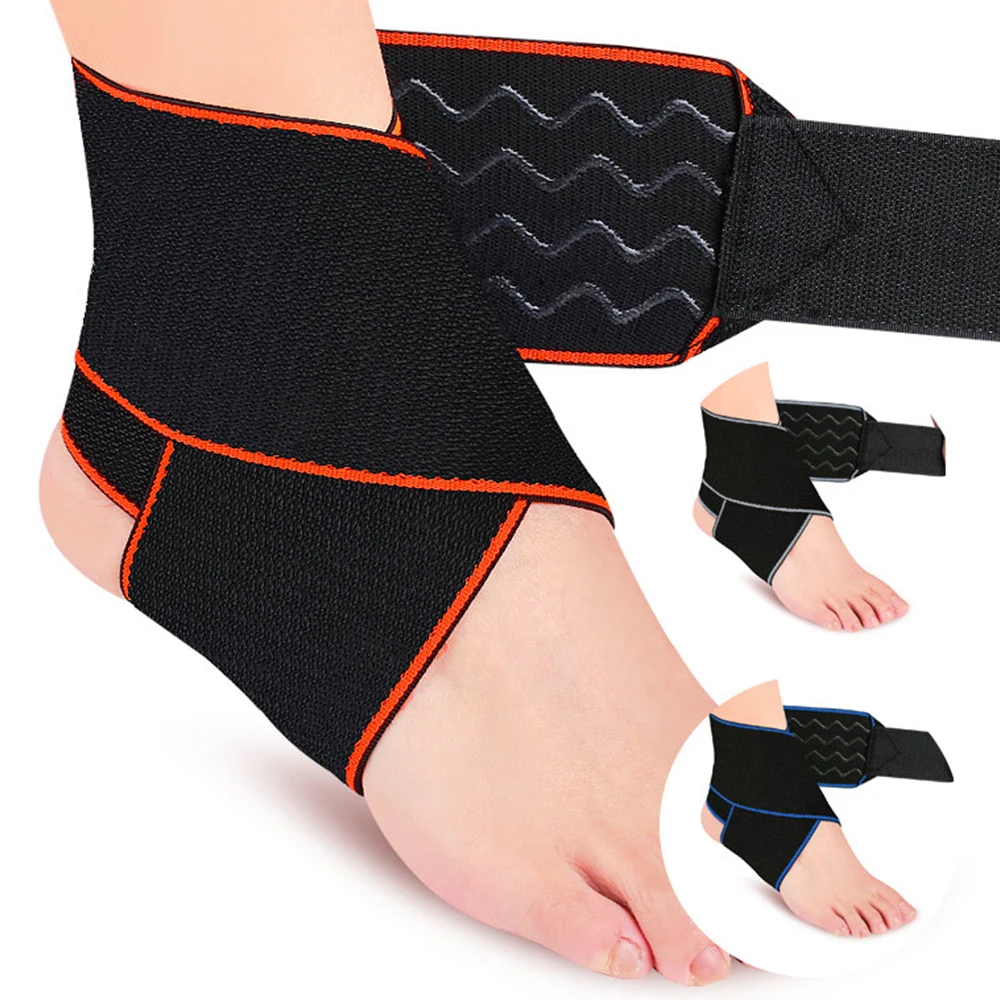 

2pcs Ankle Brace Kit Adjustable Compression Foot Brace Basketball Football Sports Protection Men Women Ankle Surpport Wraps