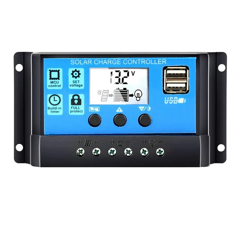 60A/50A/40A/30A/20A/10A 12V 24V Авто за максимальной точкой мощности Солнечный контроллер