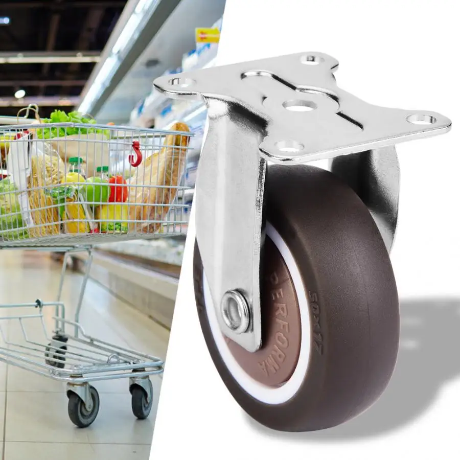 4 шт. 2 дюйма Универсальные ролики низкий уровень шума ТПЭ резиновые съемные