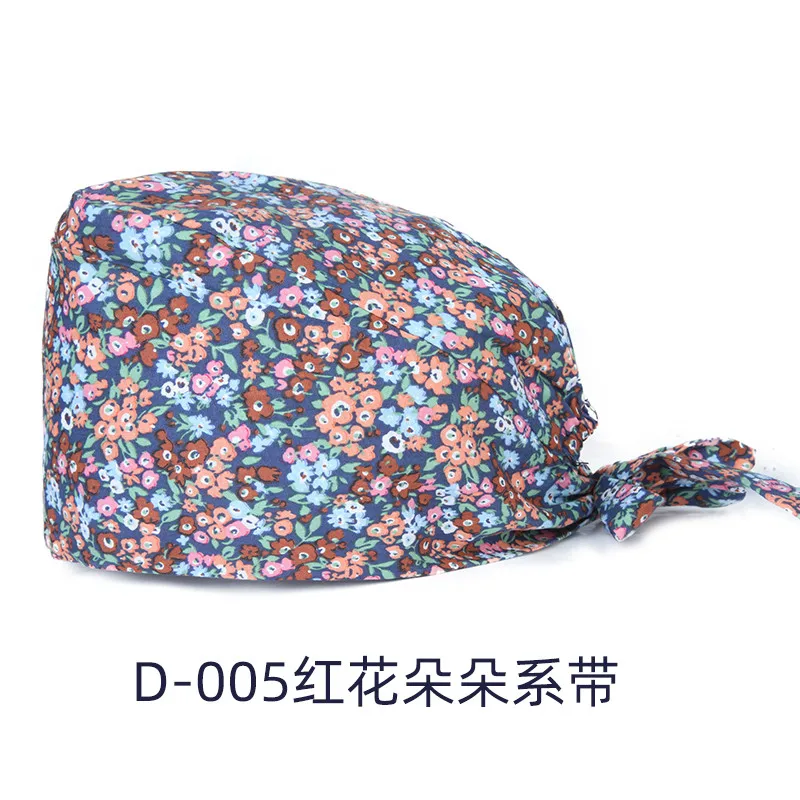 Маленькая хлопковая шляпа с цветочным принтом в литературном стиле для