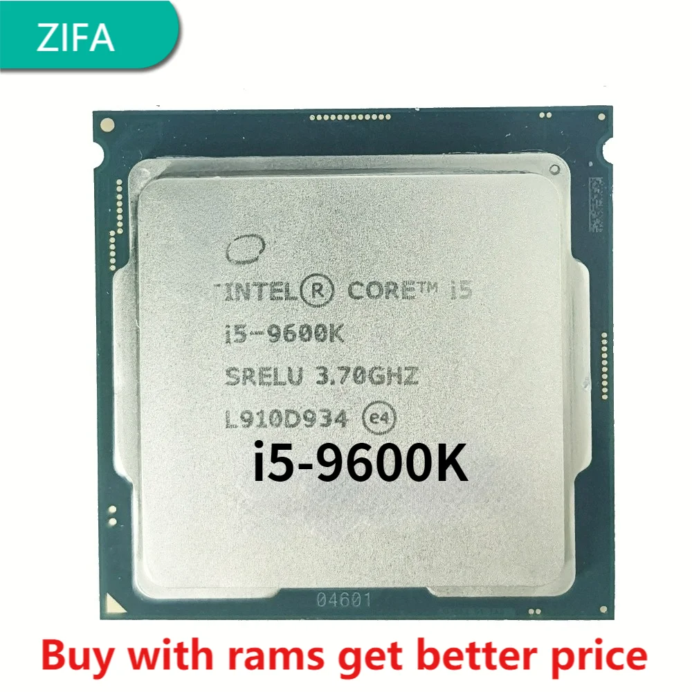 

Intel Core i5-9600K i5 9600K 3.7 GHz Six-Core Six-Thread CPU Processor 9M 95W LGA 1151