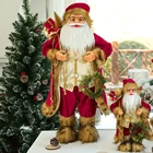 2022 новогодние и рождественские украшения для дома, красный халат, Санта-Клаус, 604530 см, детские подарки, украшения для окон в отеле, кофейни