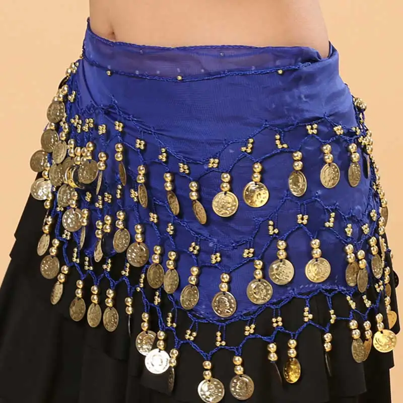 Для женщин живота Танцы набедренный платок аксессуары 3 хранящие юбка с золотыми