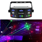 Лазерный стробоскосветильник DMX512, 15 глаз, RGB-дискотека, лазерный пульт дистанционного управления, RG, лазер, противотуманный аппарат, сцсветильник, танцевальный бар, KTV Club