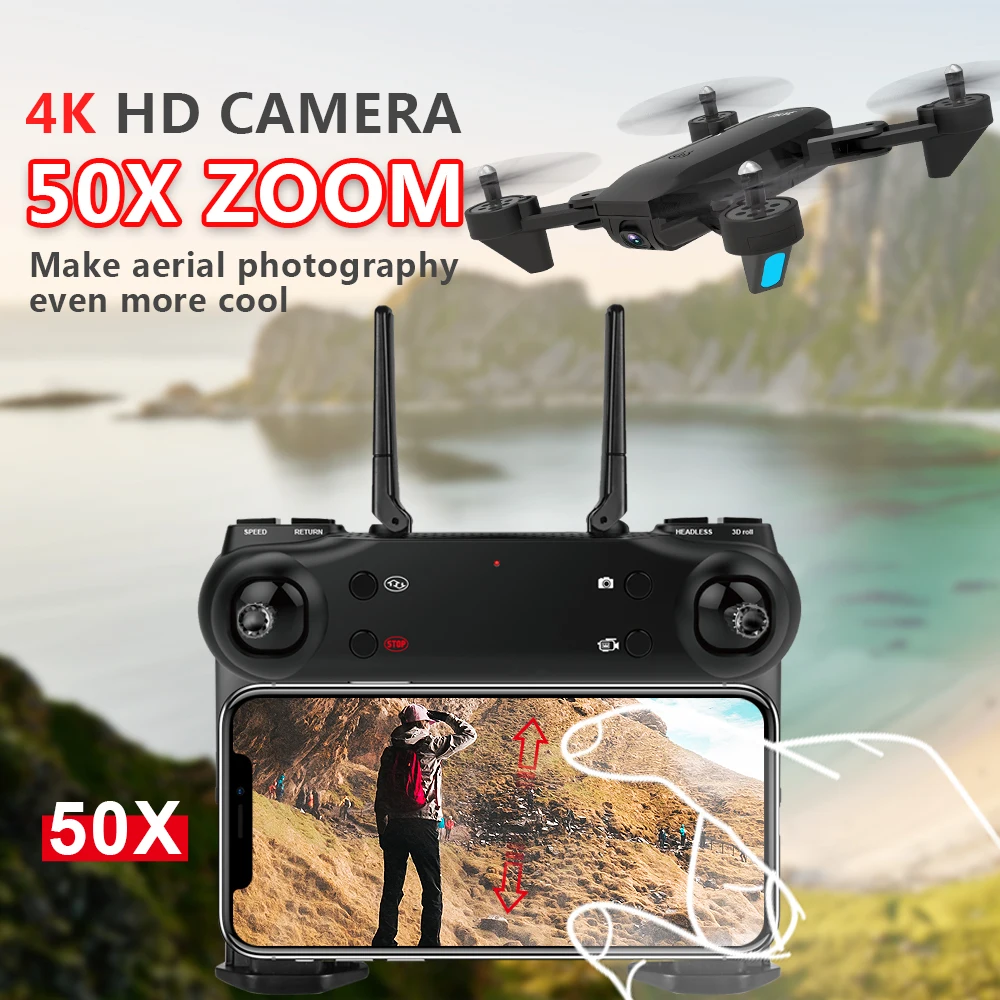 SG700D Дрон 4K Wi Fi FPV Передача Оптического потока Высокая удержание вертолет двойная