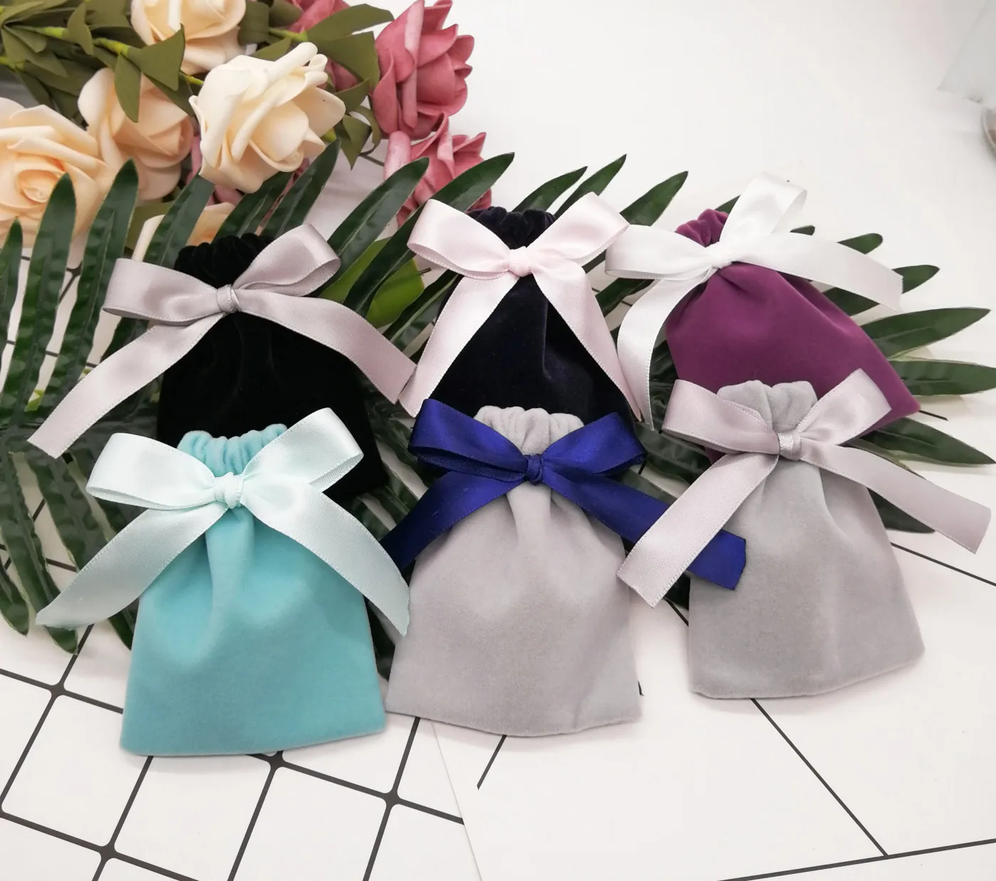 20 шт. бархатные сумки для хранения ювелирных изделий | Украшения и аксессуары