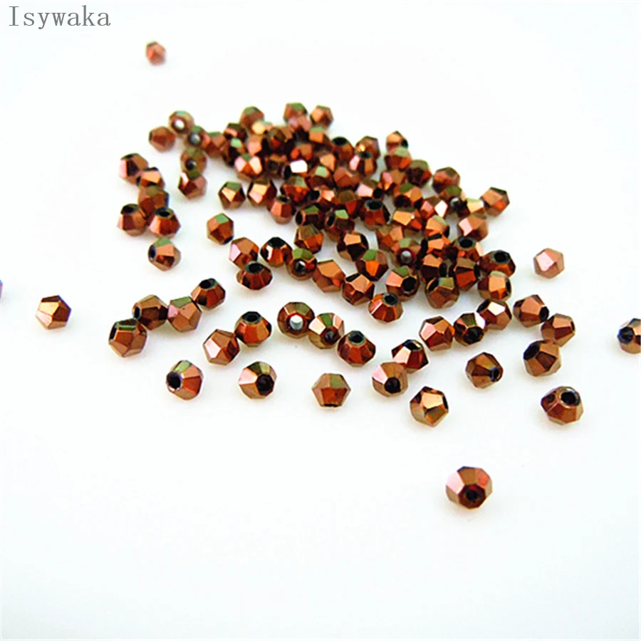 Распродажа двухконусные бусины Isywaka из австрийского хрусталя цвета розового