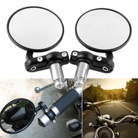 mb mr010 bk round motorcycle mirror motorbike handlebar end rearview moto hand bar universal handle bar side mirror