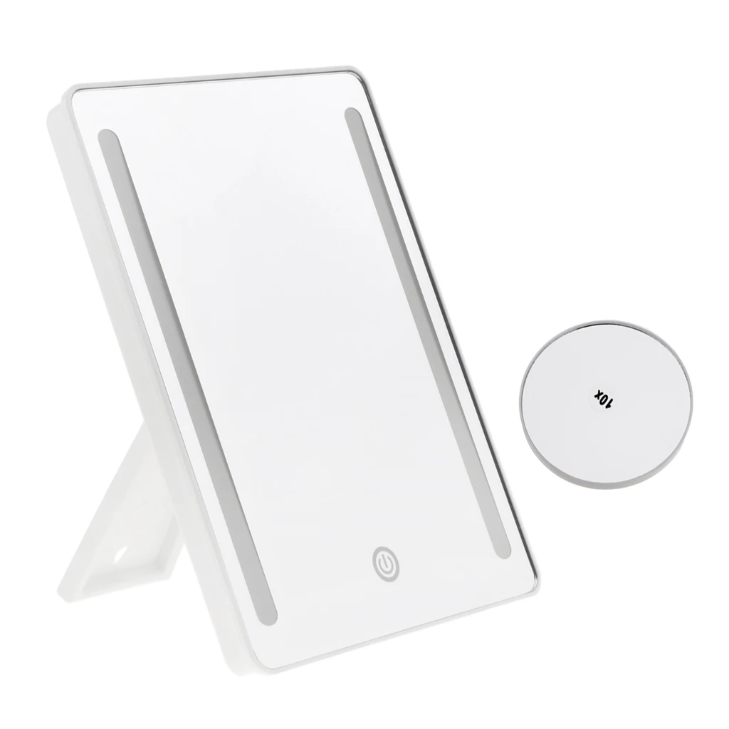 

10x Makeup Vanity Mirror Magnifying with LEDs Touch Lighted Tabletop Mirror